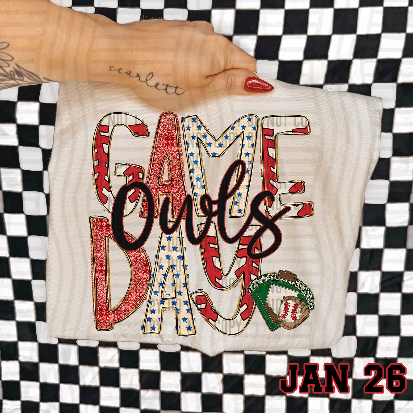 Game Day BASEBALL- Custom + DROPDOWN - 300 DPI digital download