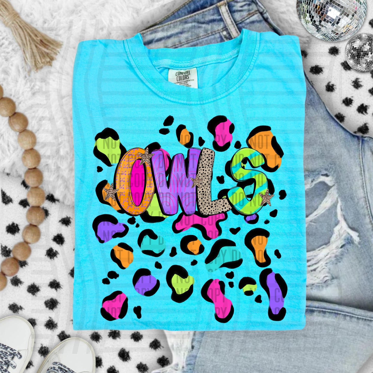 Funky Mix-Up Leopard Spot Mascots - Custom + Dropdown - 300 dpi Digital Download