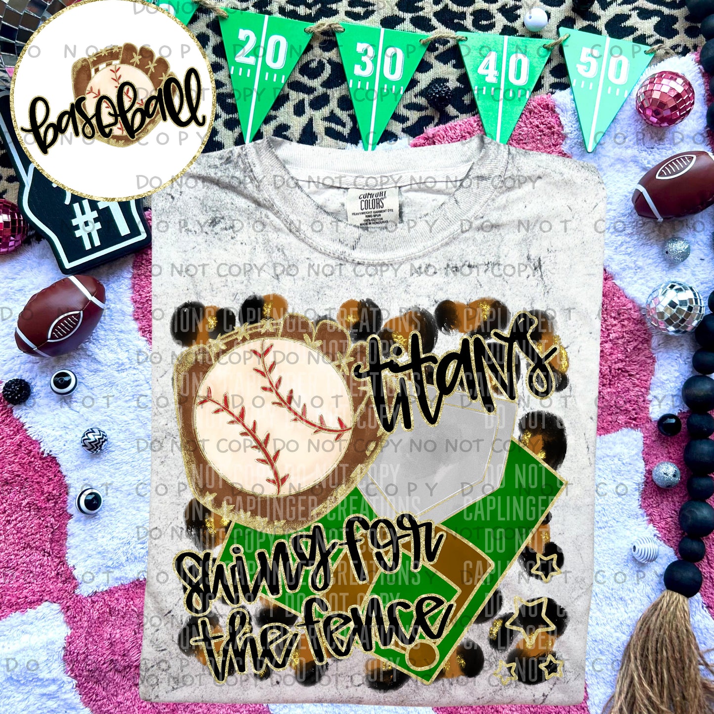 Swing for the fence - Animal Print BASEBALL with optional sleeve/front- DROPDOWN + CUSTOM - Digital Download 300DPI PNG FILE