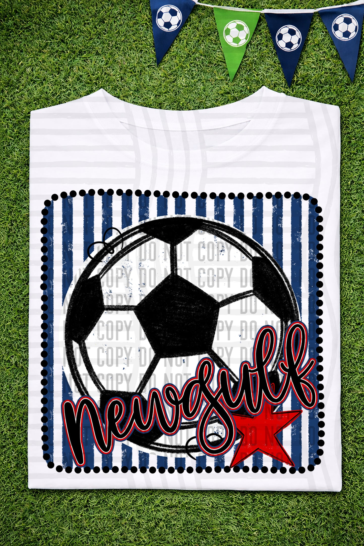 Soccer RWB Framed -  Custom + DROPDOWN - 300 DPI digital download