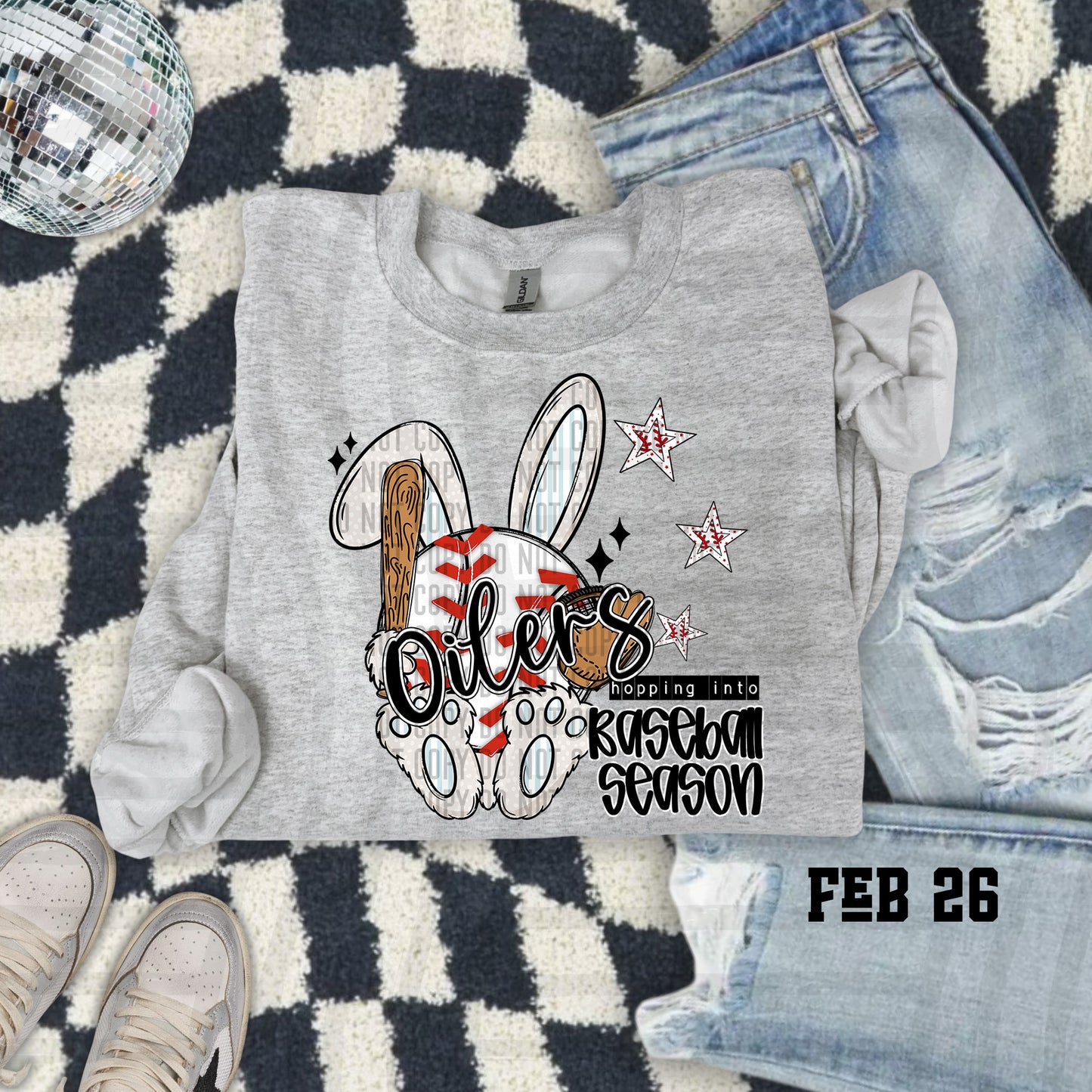 Hopping into Baseball Season - Custom + Dropdown menu - 300 DPI digital design