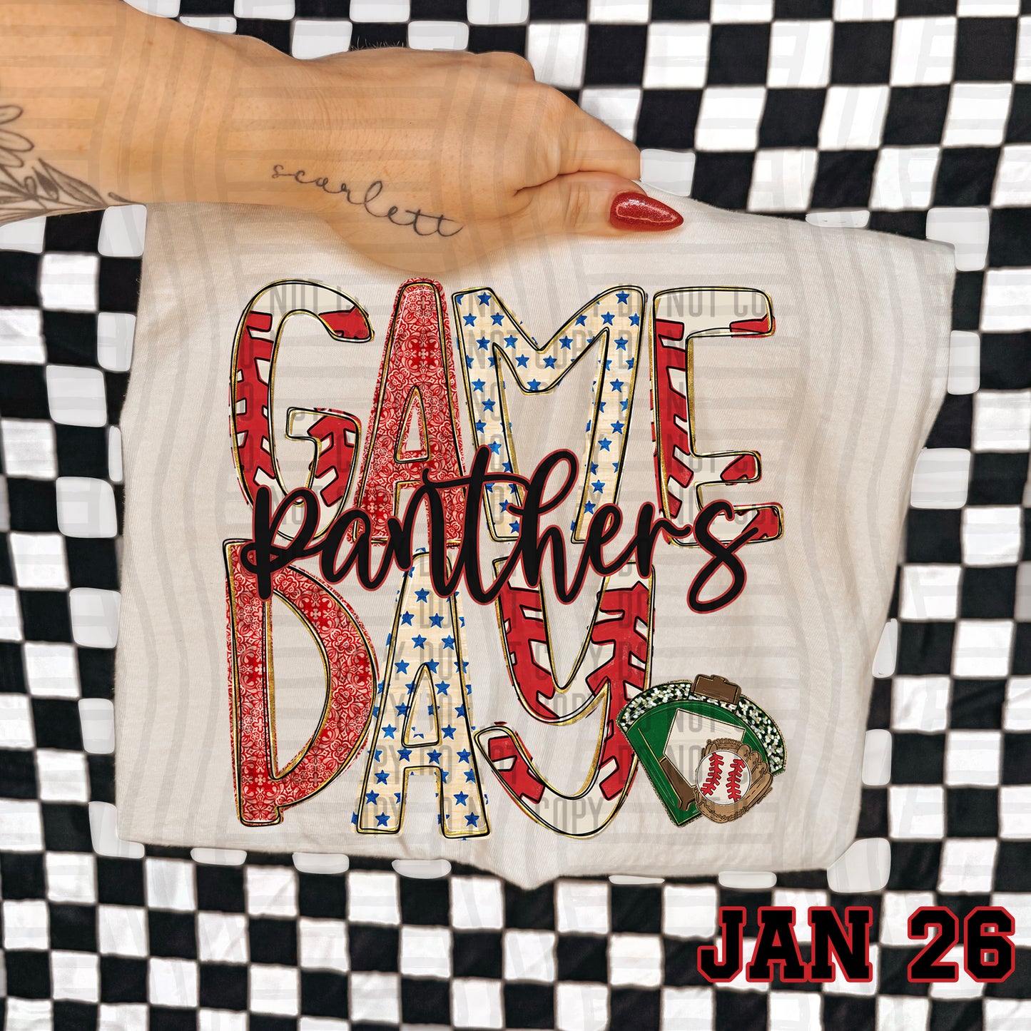 Game Day BASEBALL- Custom + DROPDOWN - 300 DPI digital download
