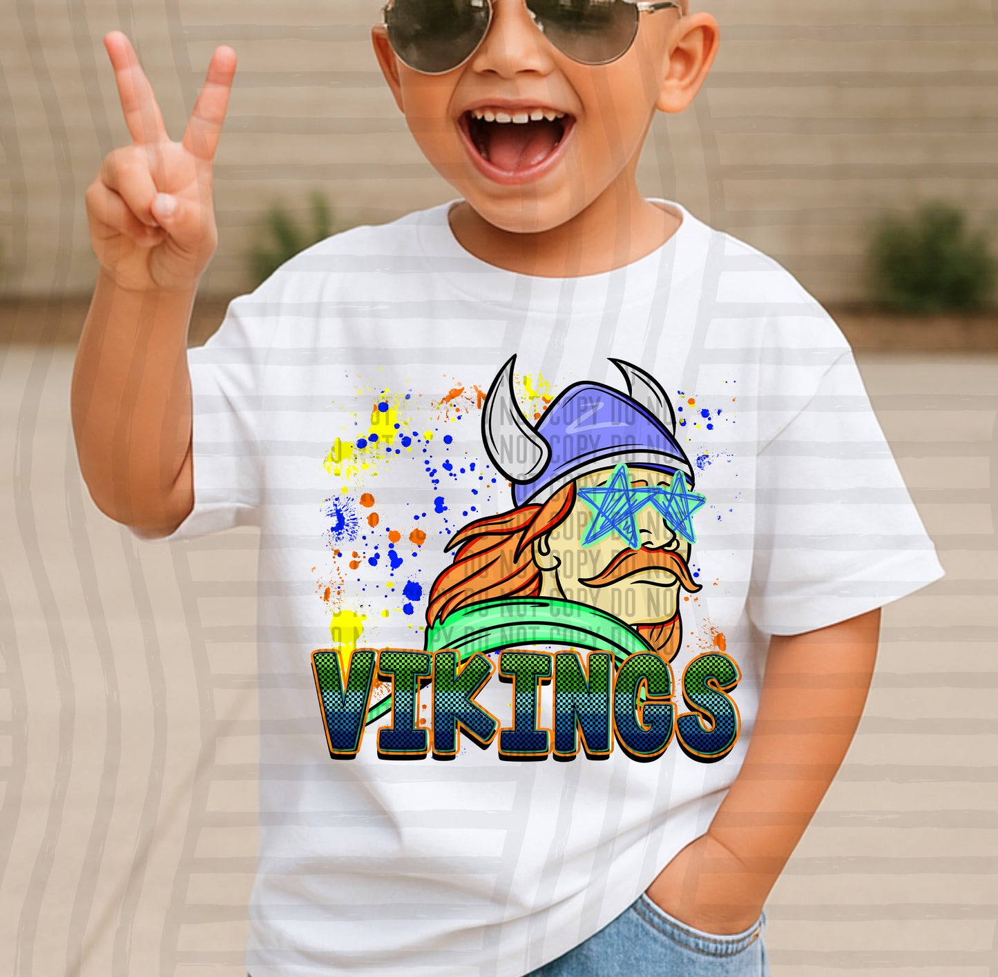 Paint Splatter STARRY EYED mascots blue/green/orange -  Digital Download 300DPI PNG FILE