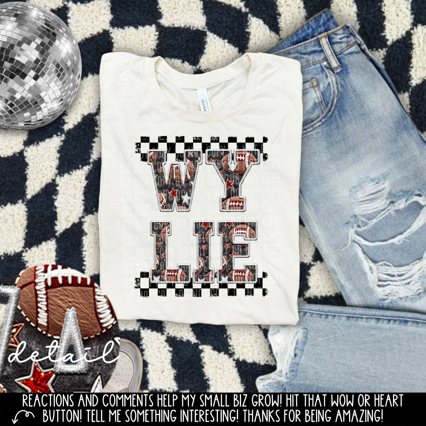 Football Faux Embroidery Checkered Mascots Dropdown With Custom Digital Download 300 DPI PNG