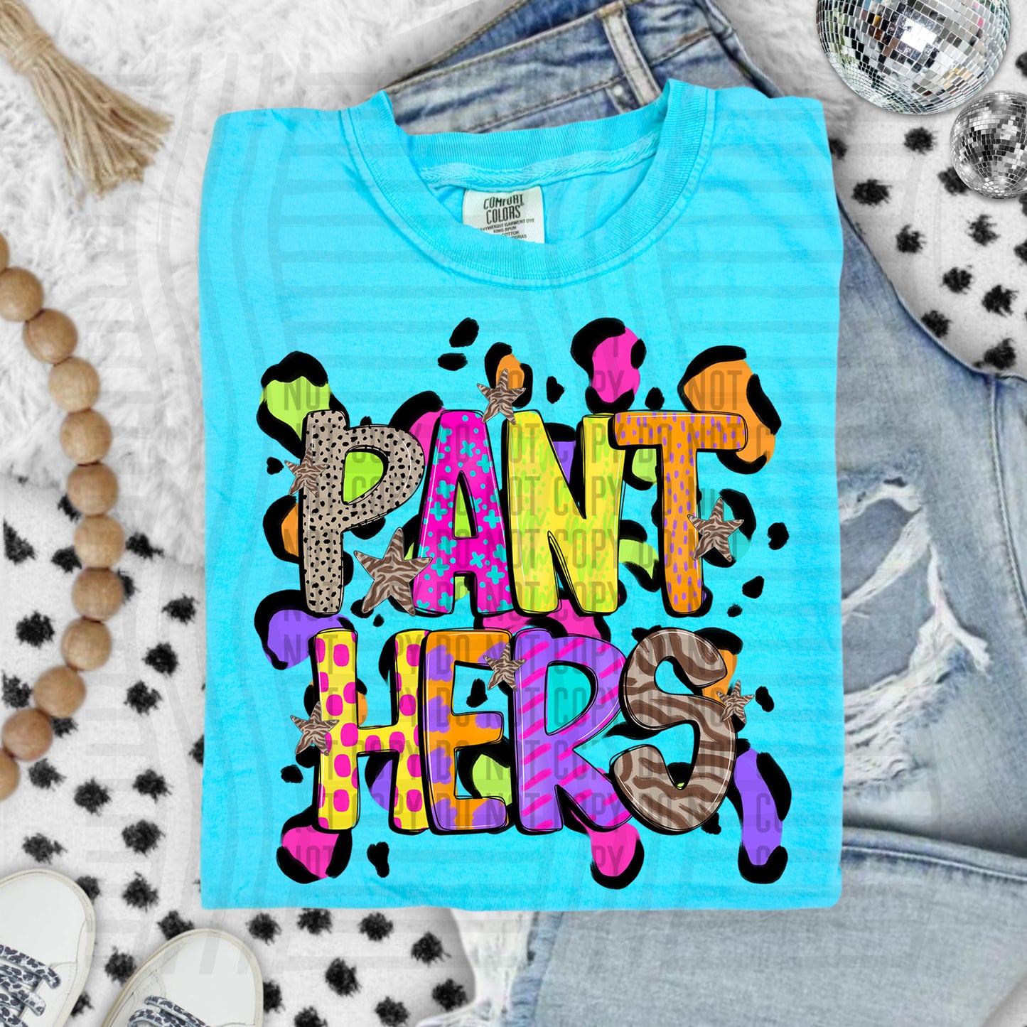 Funky Mix-Up Leopard Spot Mascots - Custom + Dropdown - 300 dpi Digital Download