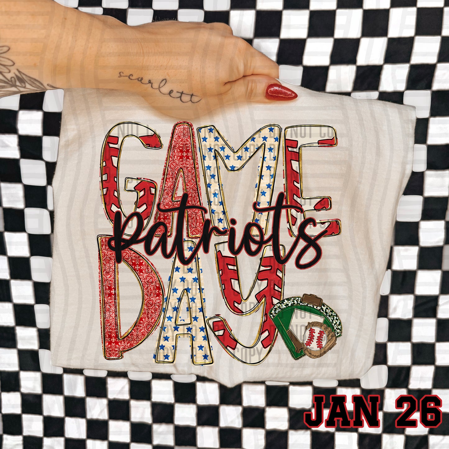 Game Day BASEBALL- Custom + DROPDOWN - 300 DPI digital download