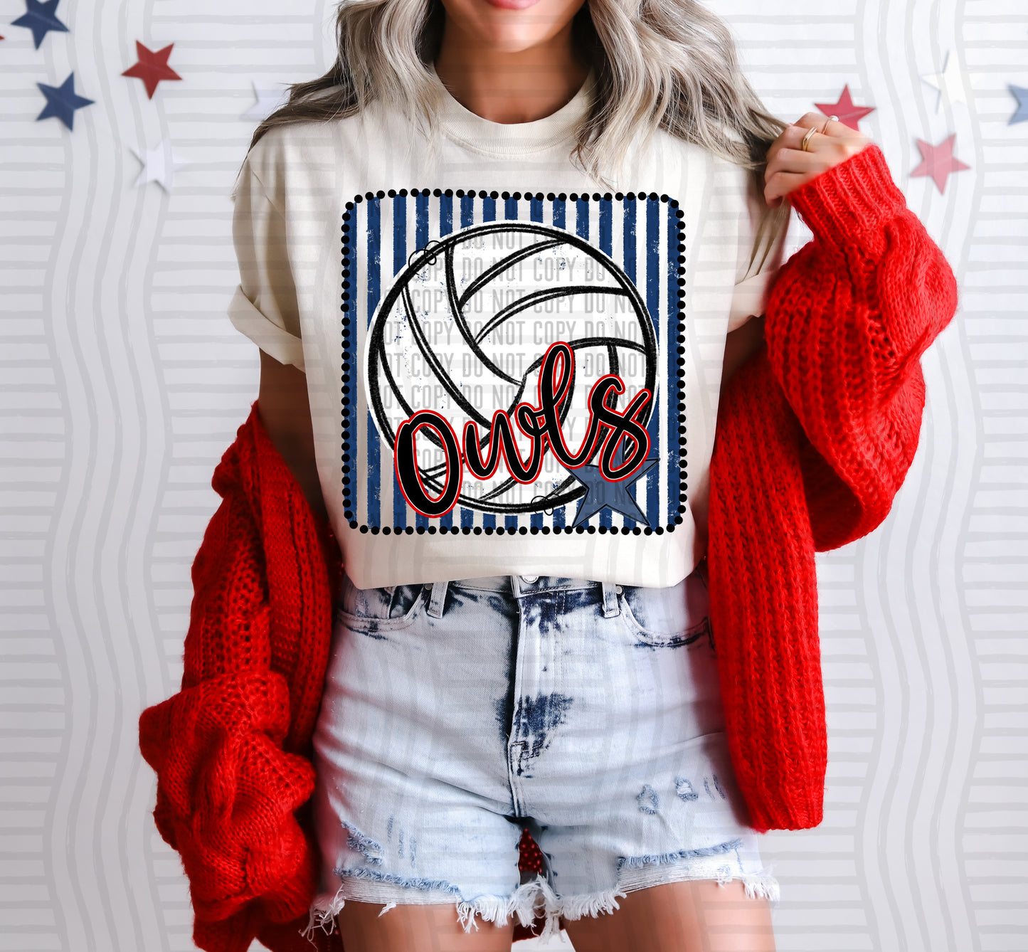 Volleyball RWB Framed -  Custom + DROPDOWN - 300 DPI digital download