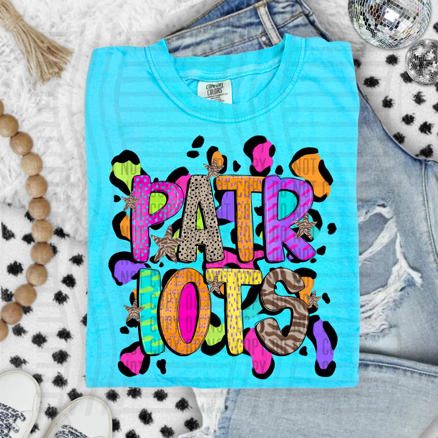 Funky Mix-Up Leopard Spot Mascots - Custom + Dropdown - 300 dpi Digital Download