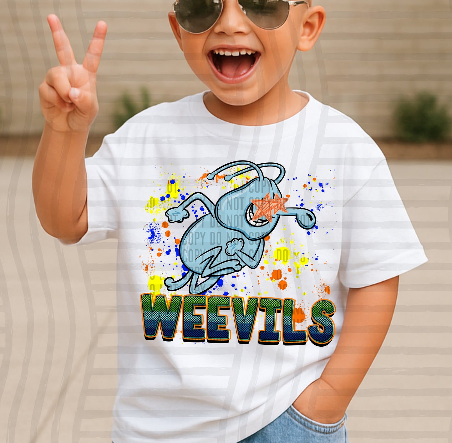 Paint Splatter STARRY EYED mascots blue/green/orange -  Digital Download 300DPI PNG FILE