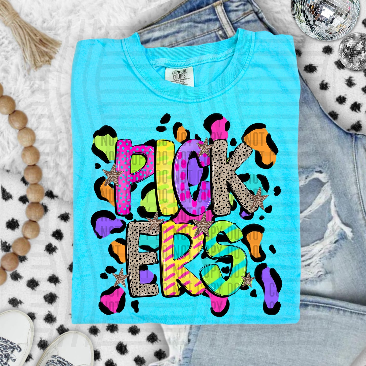 Funky Mix-Up Leopard Spot Mascots - Custom + Dropdown - 300 dpi Digital Download