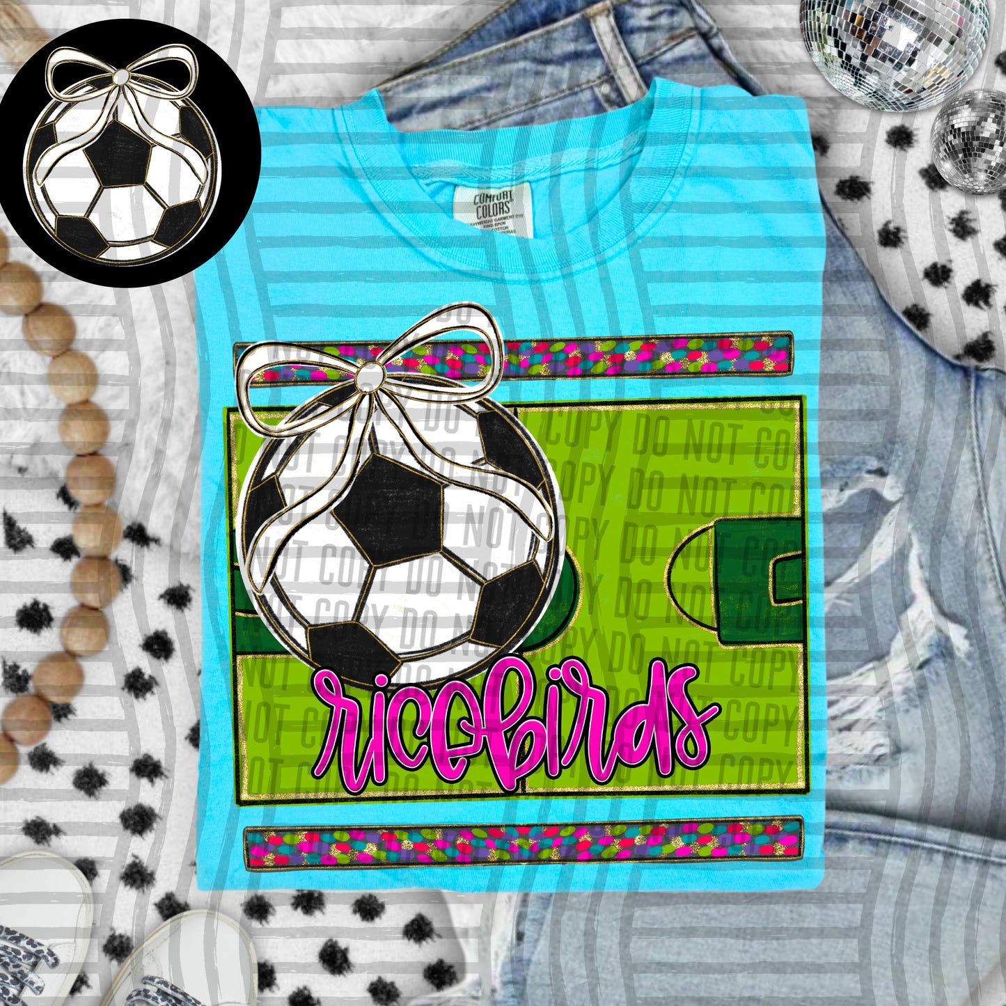 Preppy Soccer Field -optional pocket + Custom + Dropdown - 300 dpi Digital Download