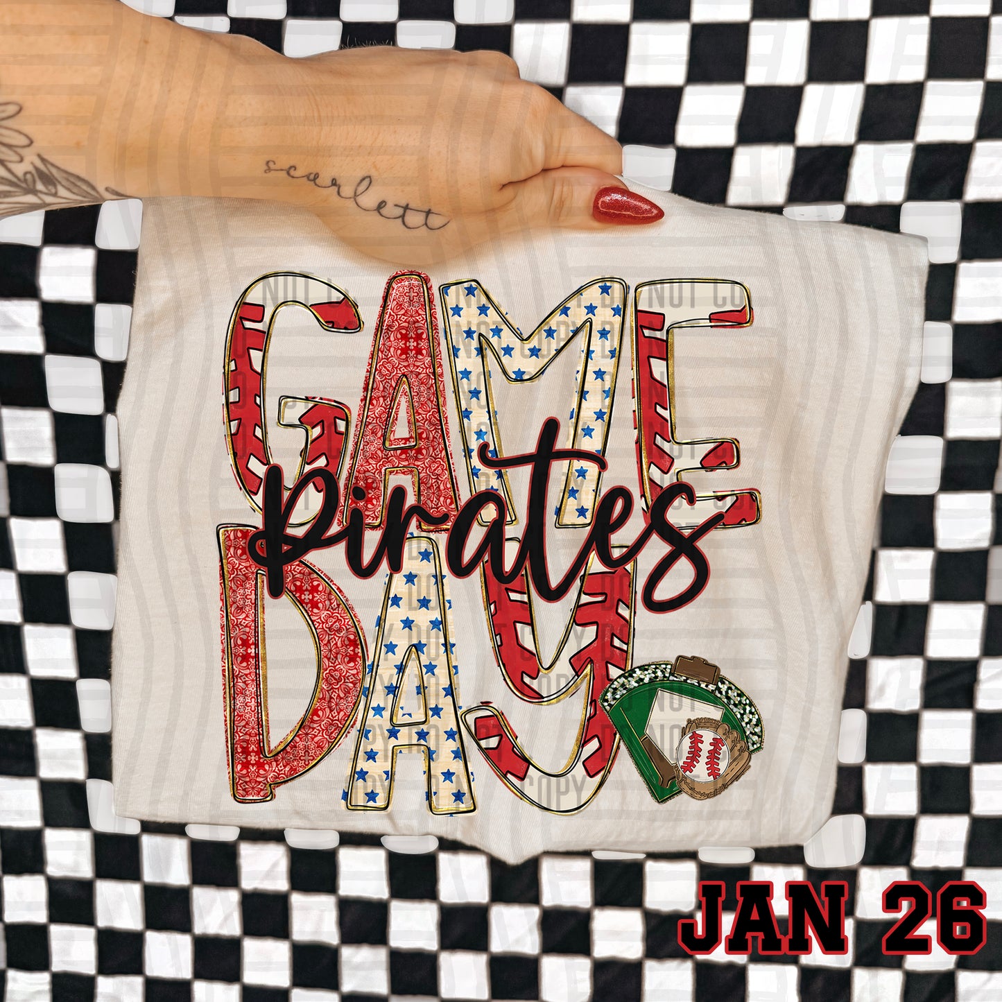 Game Day BASEBALL- Custom + DROPDOWN - 300 DPI digital download