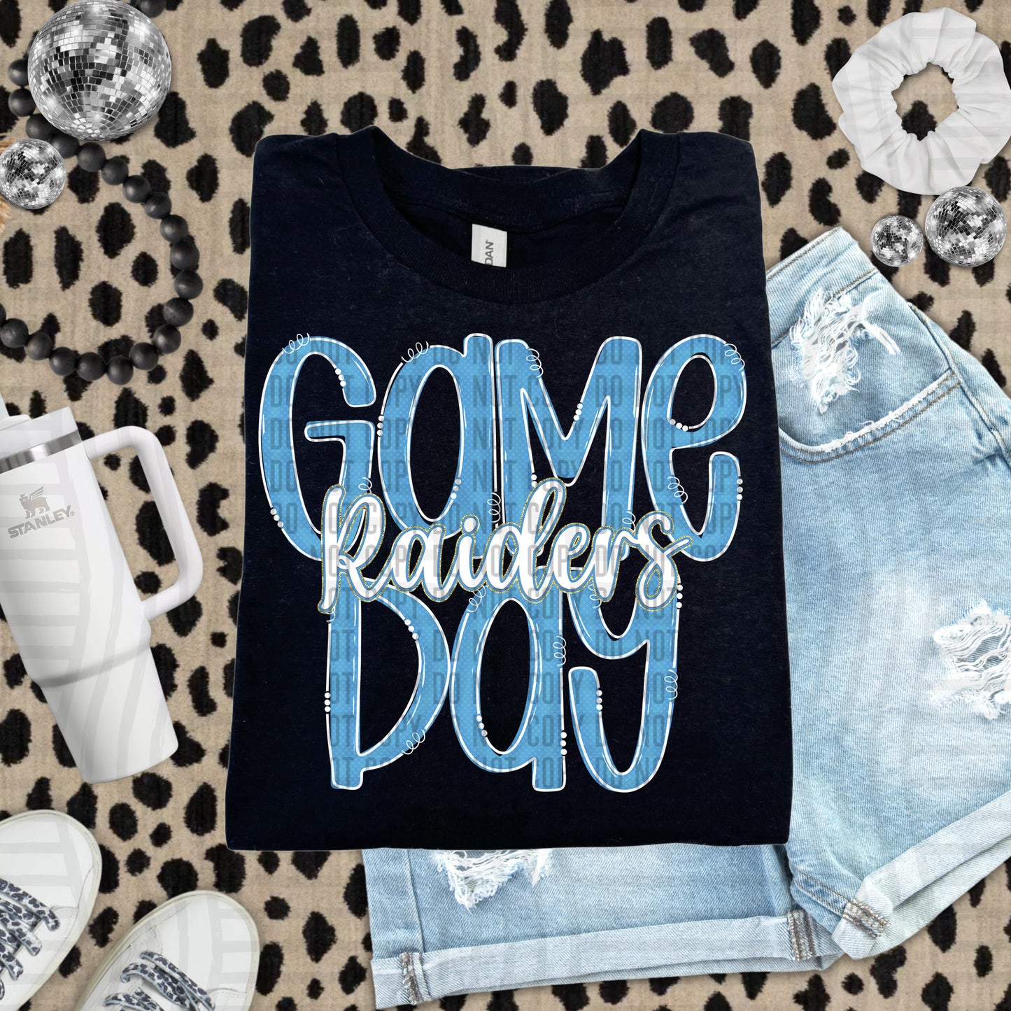 Light Blue - GAME DAY Doodles - 300 dpi Digital Download