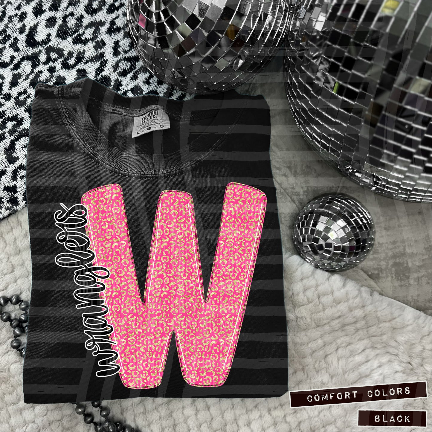 Pink Leopard Single Letter - Dropdown + CUSTOM- Digital Download 300DPI PNG FILE