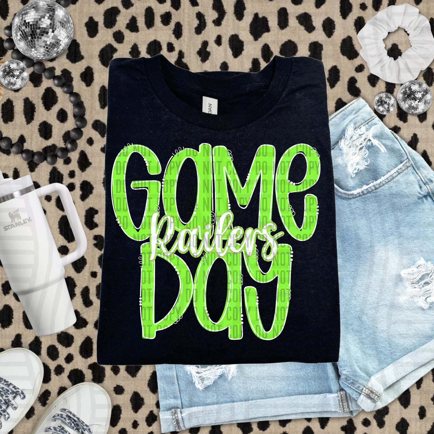 Lime- GAME DAY Doodles - 300 dpi Digital Download
