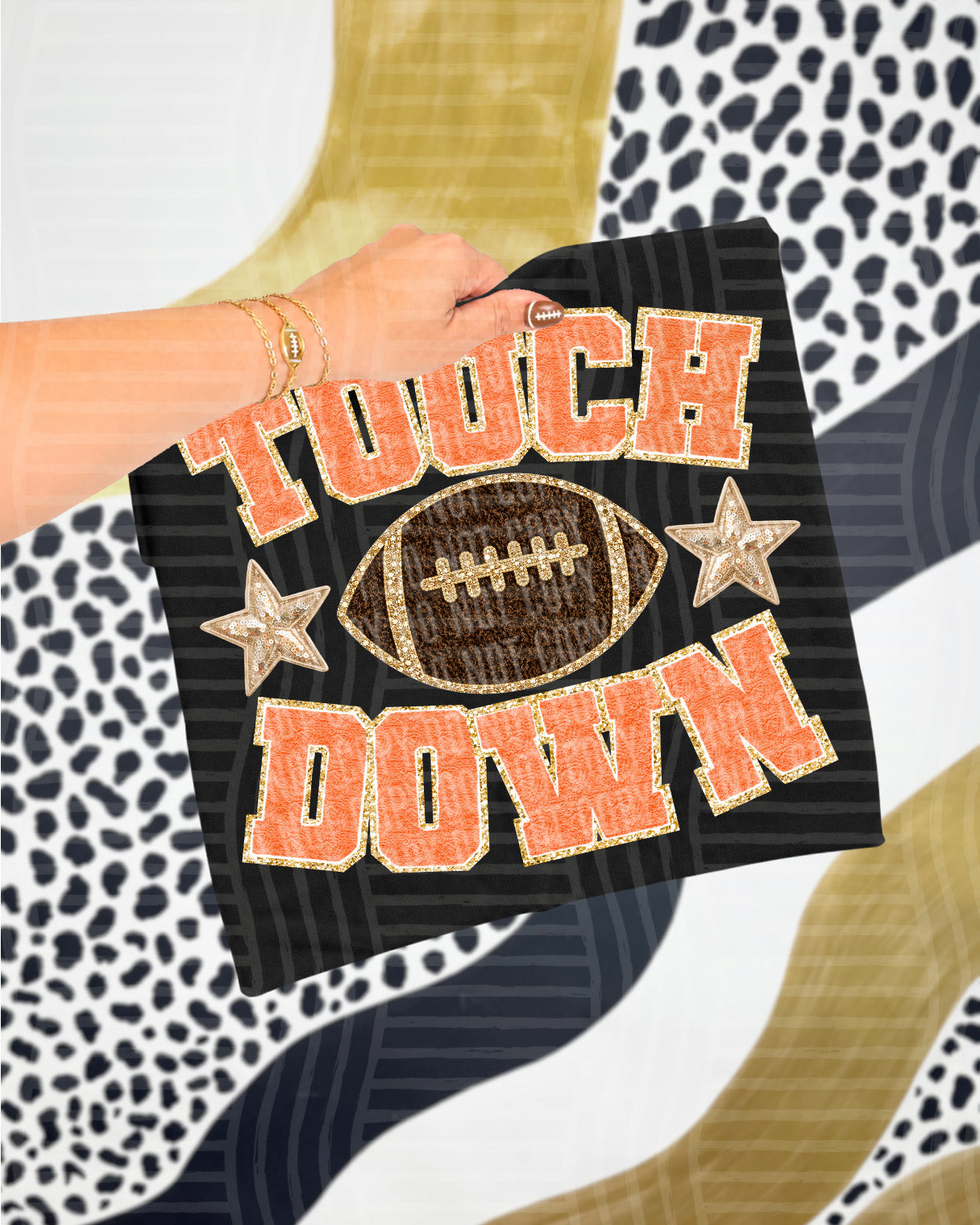 TOUCHDOWN FAUX CHENILLE CC 2608-0006- Digital Download 300 DPI PNG FILE