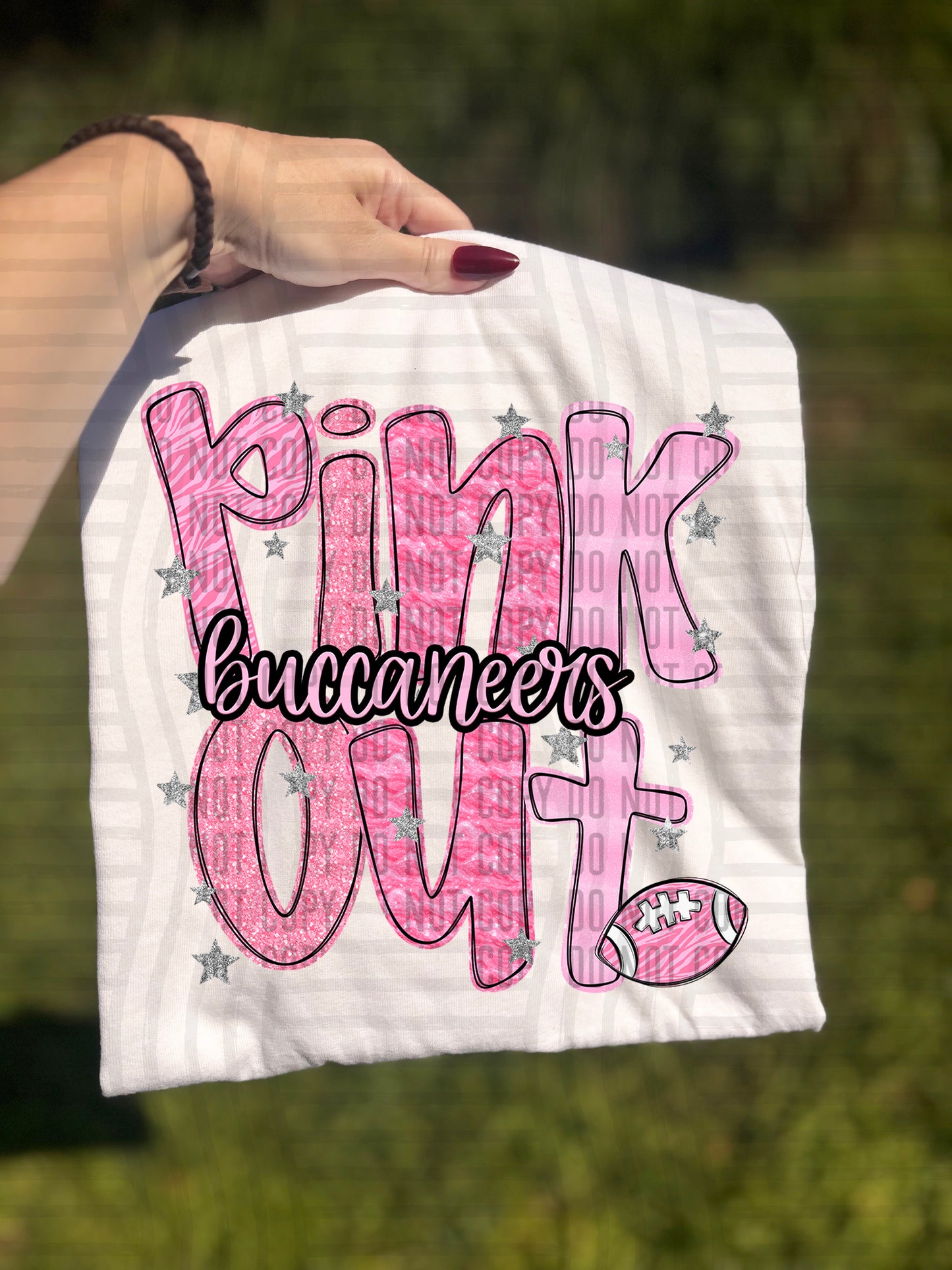 PINK OUT Football + CUSTOM - Dropdown - Digital Download 300DPI PNG FILE