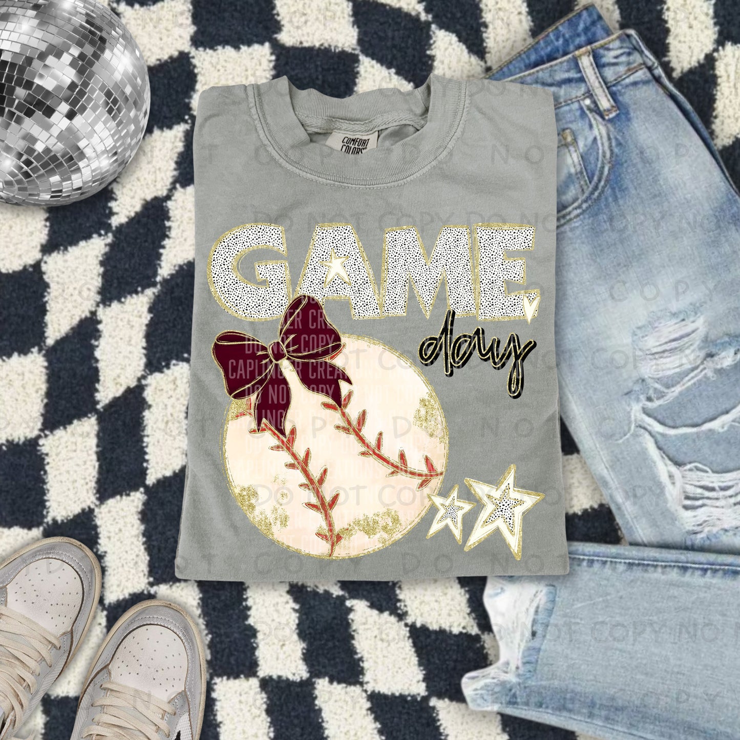 Game Day Baseball - Color Dropdown Digital Download 300DPI PNG FILE