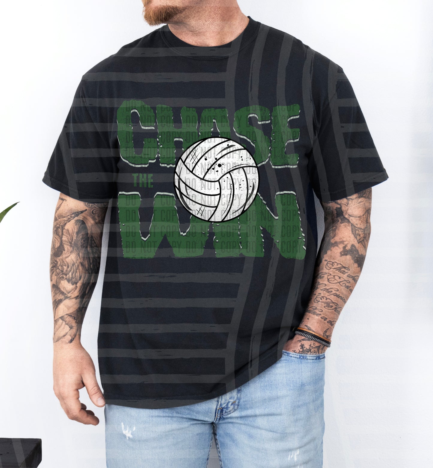 Chase the Win VOLLEYBALL - Color Dropdown Digital Download 300DPI PNG FILE