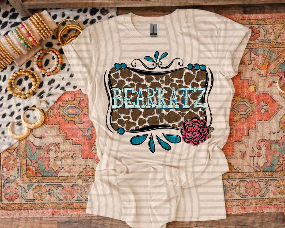 Cowhide & Turquoise Mascots -  Custom + DROPDOWN - 300 DPI digital download