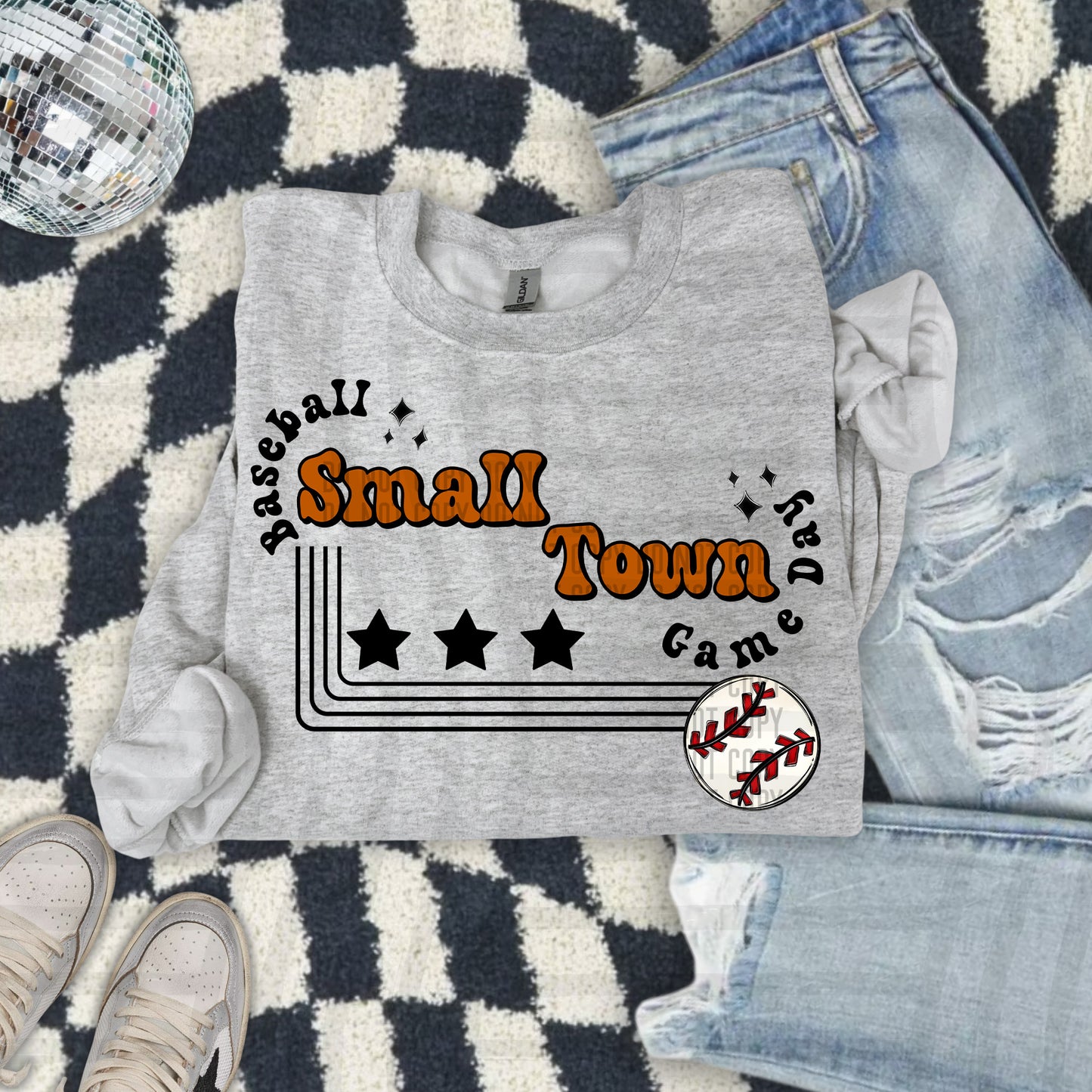 BASEBALL - Small town - Color Dropdown Digital Download 300DPI PNG FILE