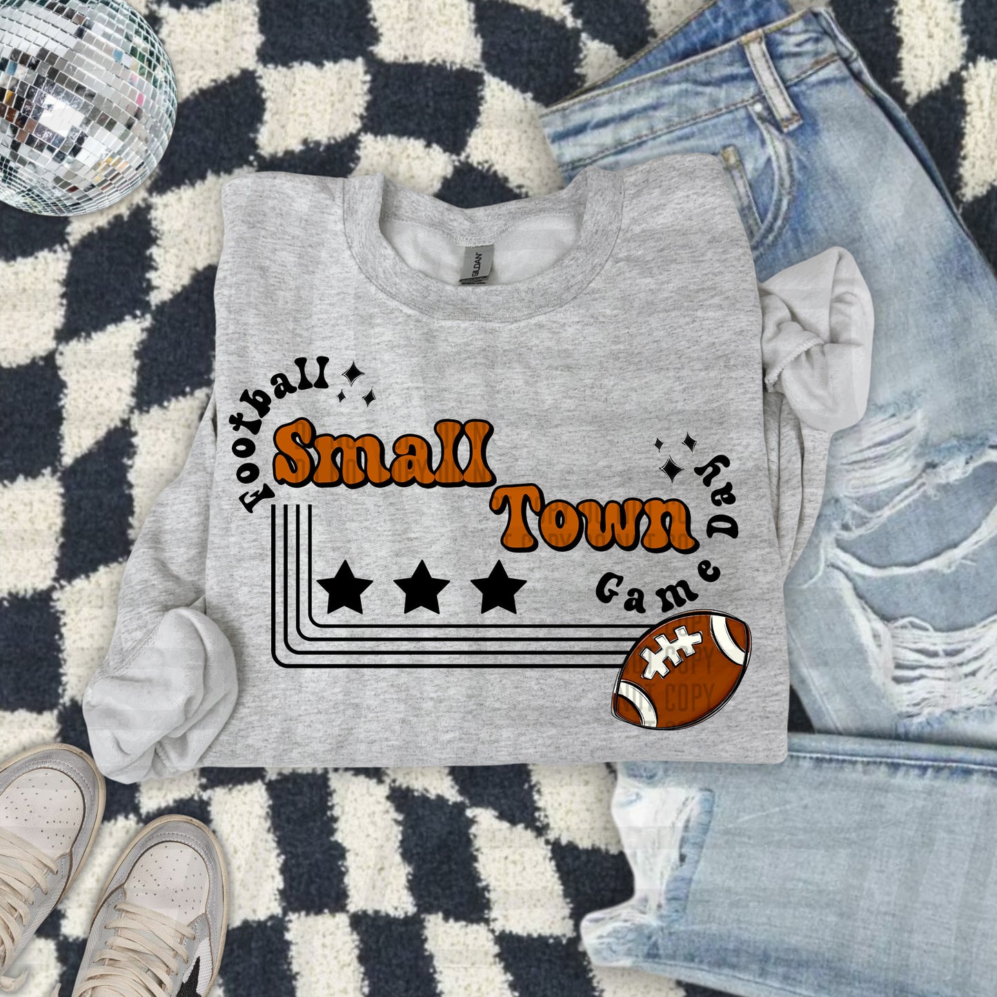 FOOTBALL - Small town - Color Dropdown Digital Download 300DPI PNG FILE