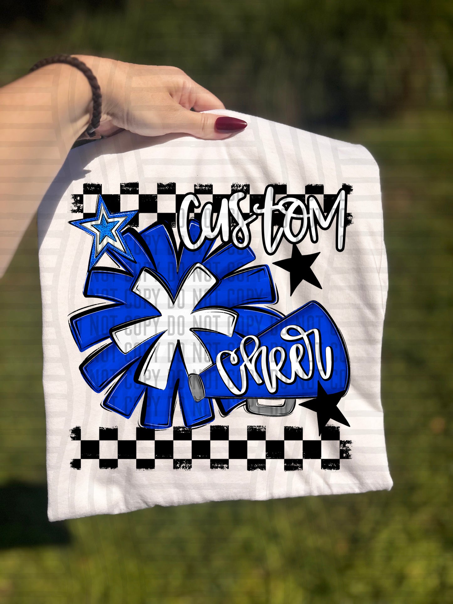 CUSTOM - Cheer - pom/megaphone Collage - Color Dropdown Digital Download 300DPI PNG FILE
