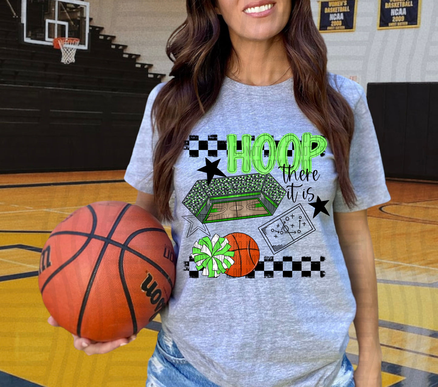 Hoop there it is - Basketball - Color Dropdown Digital Download 300DPI PNG FILE