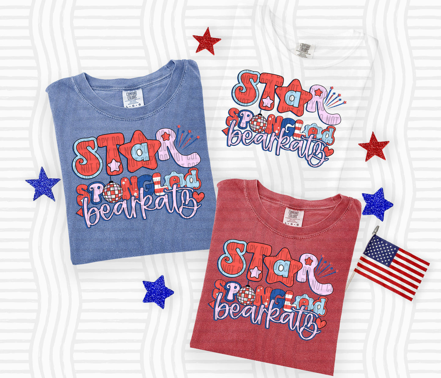 Star Spangled  - Custom + DROPDOWN - 300 DPI digital download