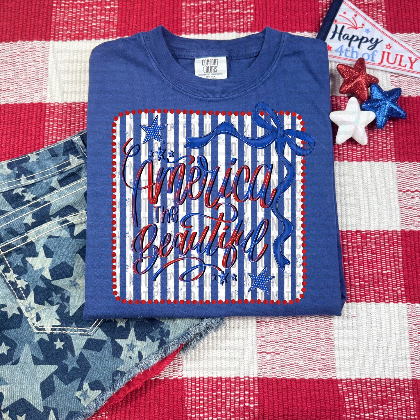 America the Beautiful (framed) - Digital Download 300DPI PNG FILE