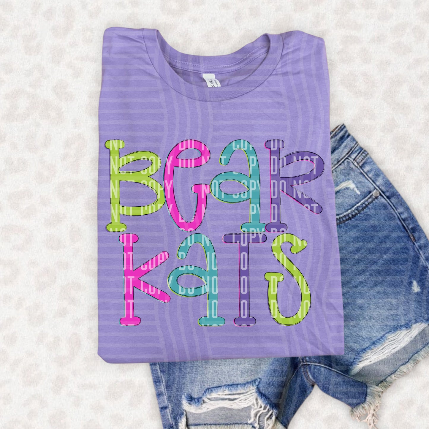 Rainbow Bold Stacked - Custom + DROPDOWN - 300 DPI digital download