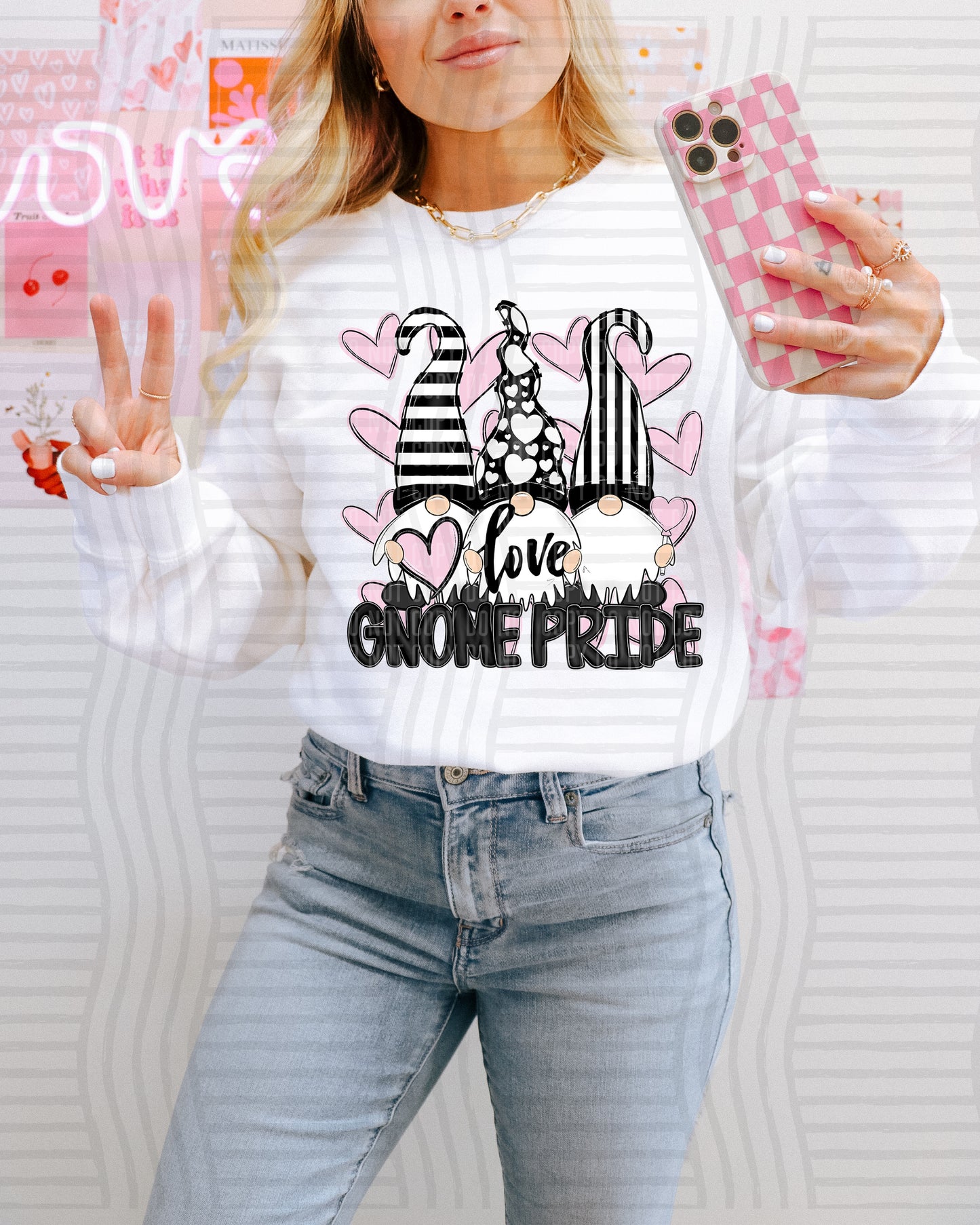 Vday Gnomes Pride - Color Dropdown Digital Download 300DPI PNG FILE