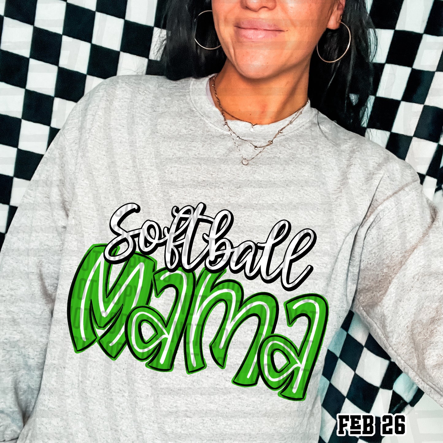 Softball Mama - Color Dropdown Digital Download 300DPI PNG FILE