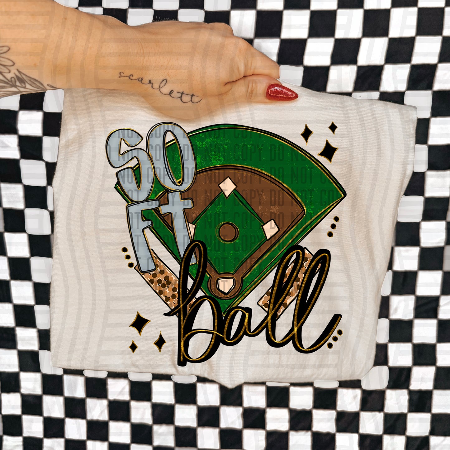 SOFTBALL Field - Color Dropdown Digital Download 300DPI PNG FILE