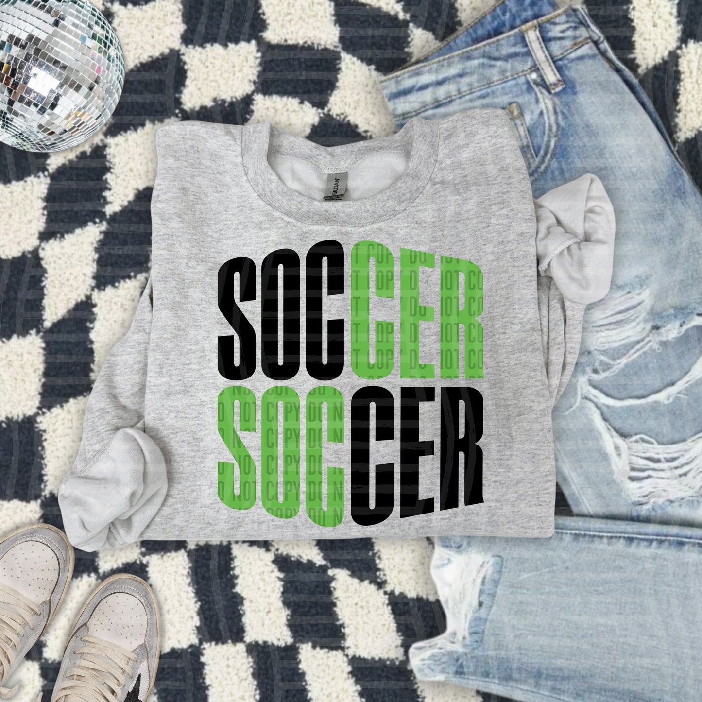 SOCCER word art - Color Dropdown Digital Download 300DPI PNG FILE