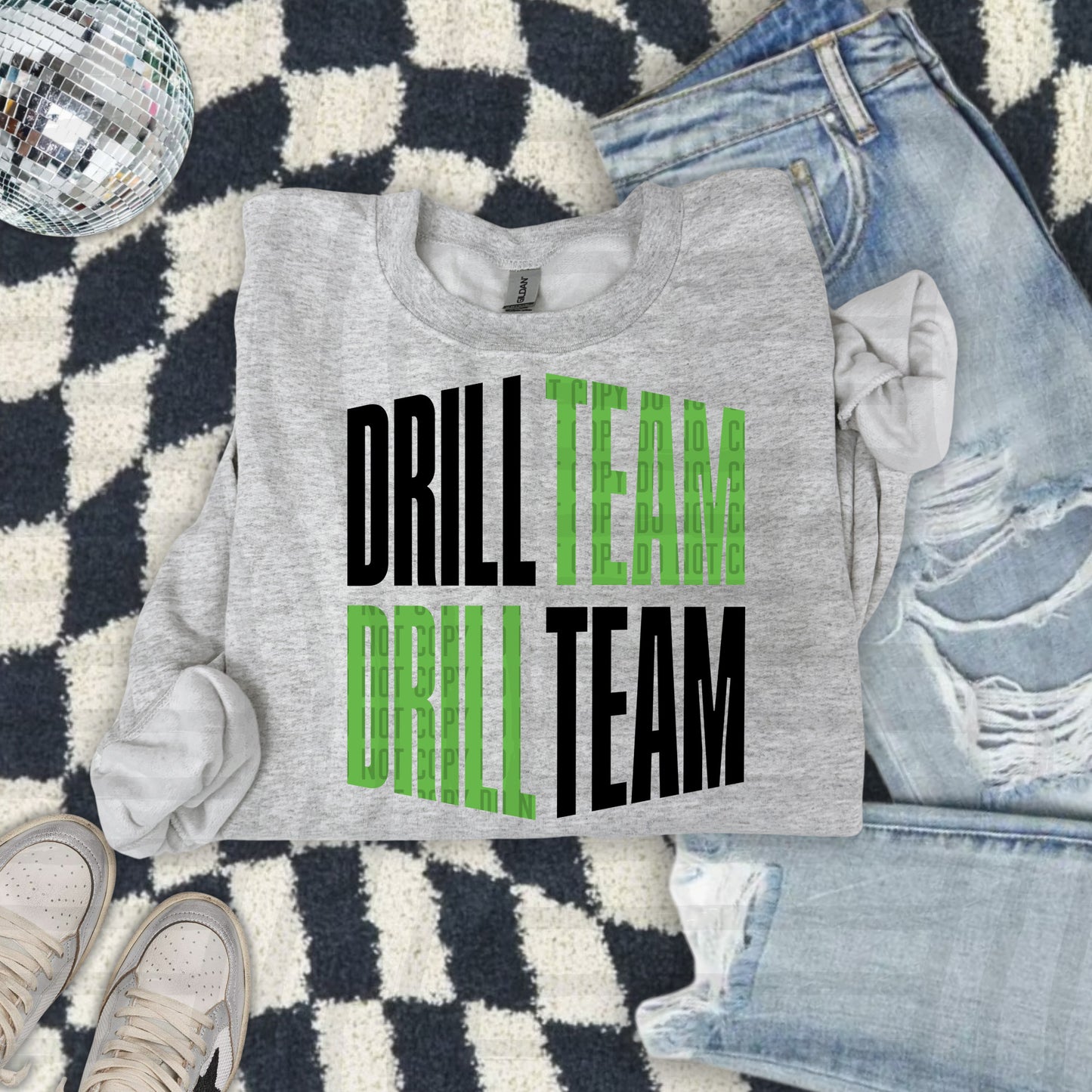 DRILL TEAM word art - Color Dropdown Digital Download 300DPI PNG FILE