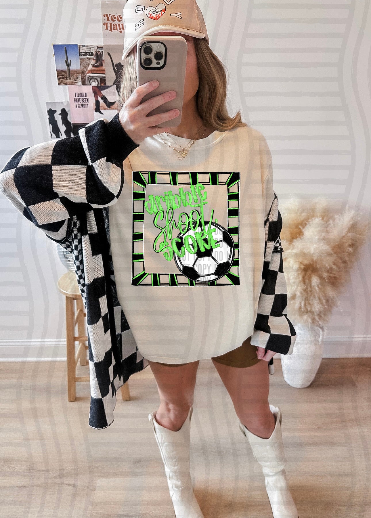 Dribble, Shoot, Score - SOCCER - Color Dropdown Digital Download 300DPI PNG FILE