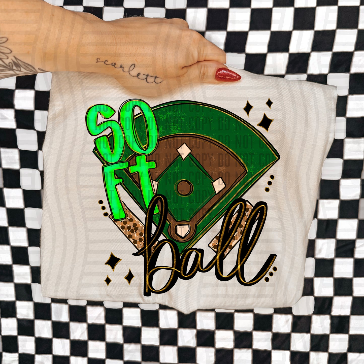 SOFTBALL Field - Color Dropdown Digital Download 300DPI PNG FILE