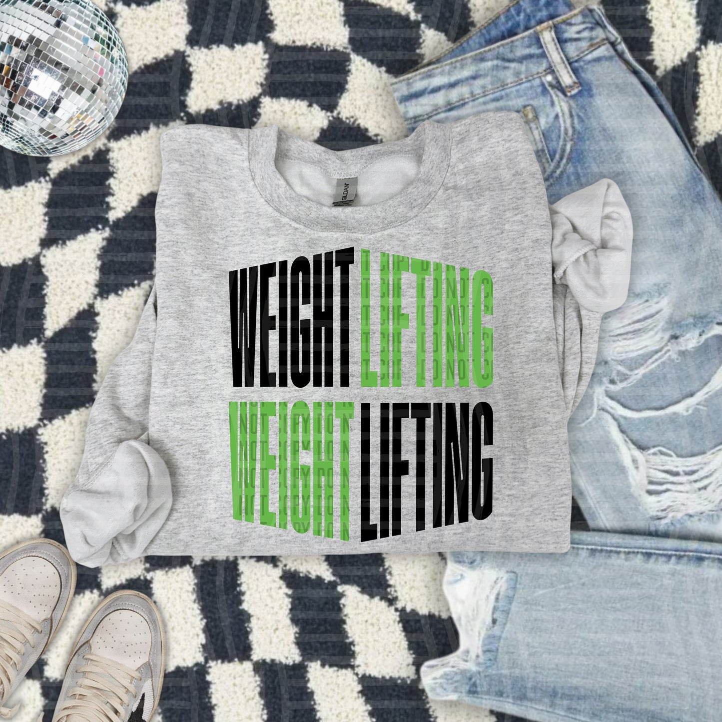 WEIGHT LIFTING word art - Color Dropdown Digital Download 300DPI PNG FILE
