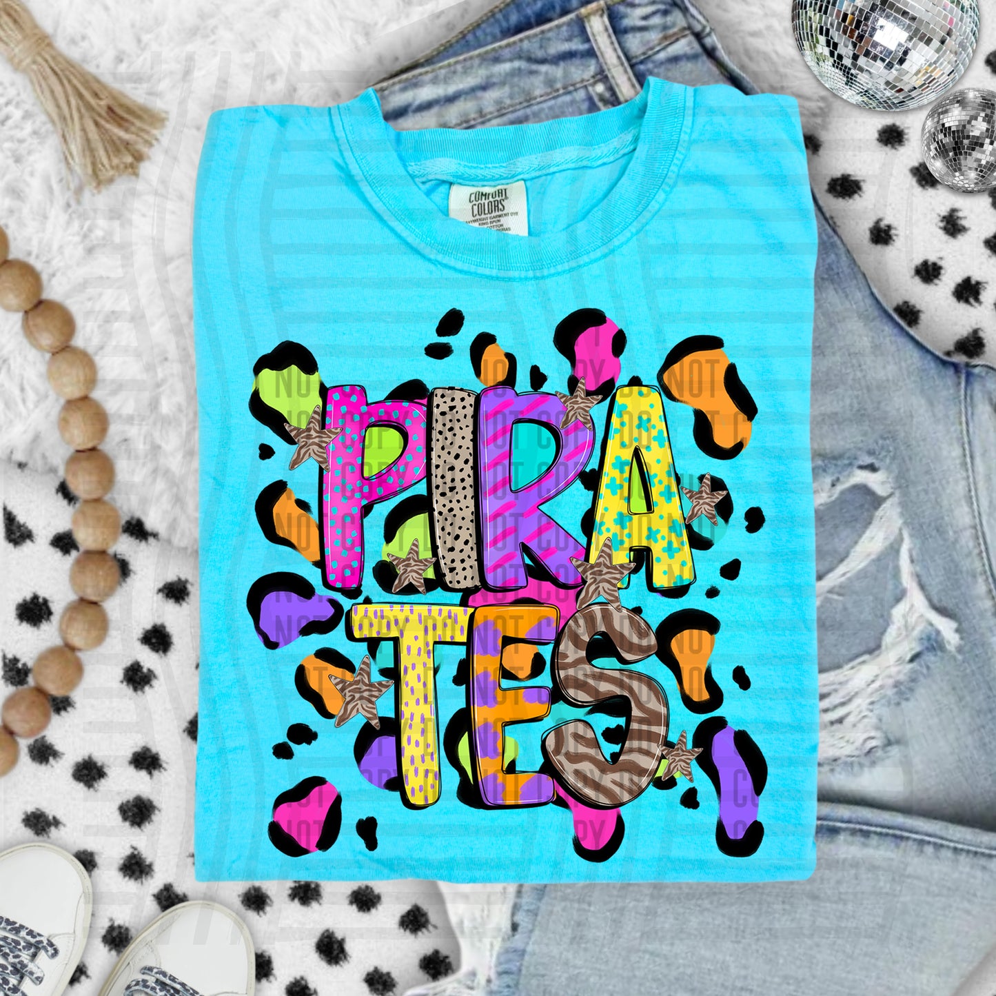 Funky Mix-Up Leopard Spot Mascots - Custom + Dropdown - 300 dpi Digital Download