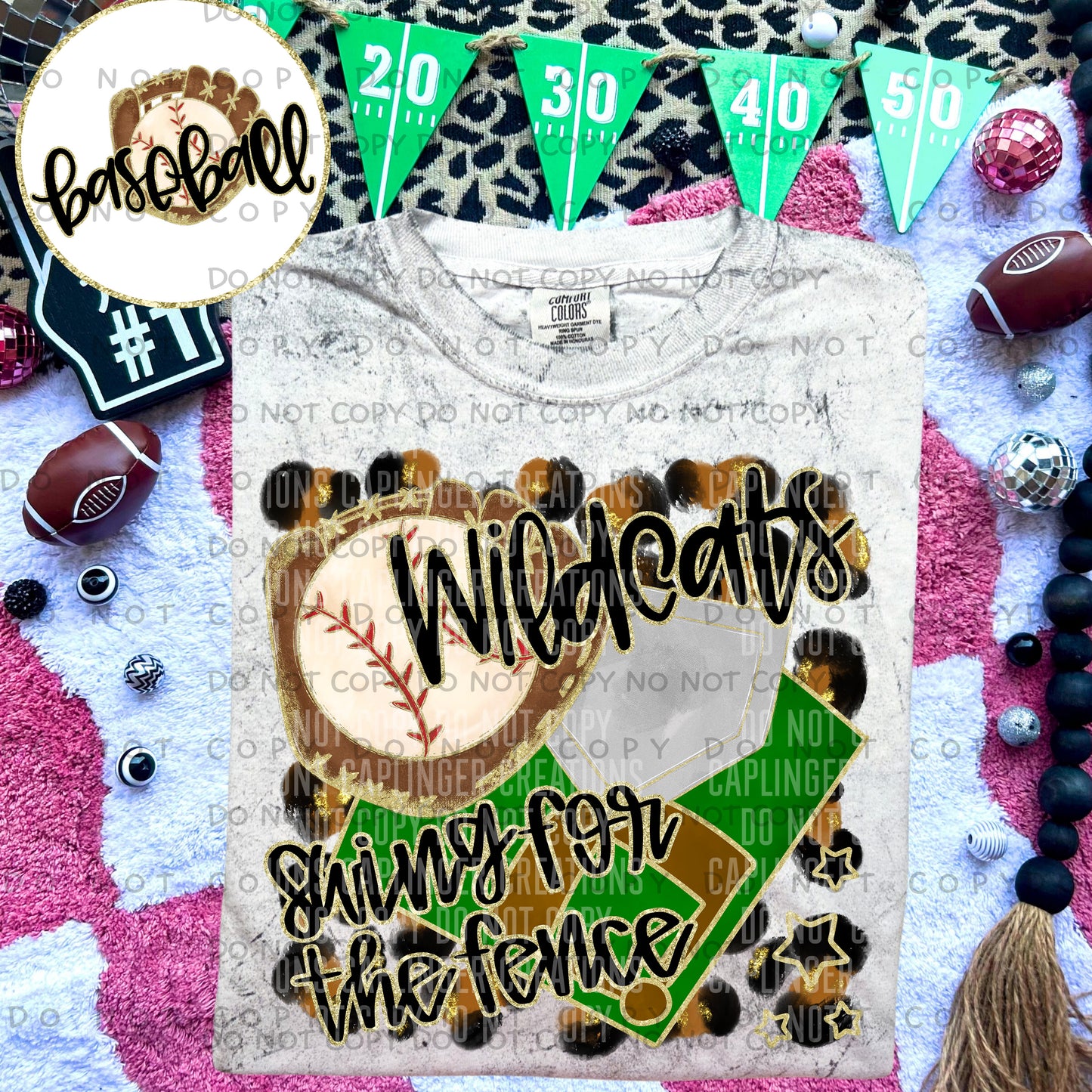 Swing for the fence - Animal Print BASEBALL with optional sleeve/front- DROPDOWN + CUSTOM - Digital Download 300DPI PNG FILE