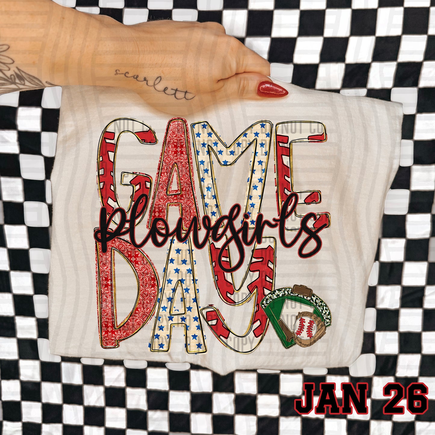Game Day BASEBALL- Custom + DROPDOWN - 300 DPI digital download