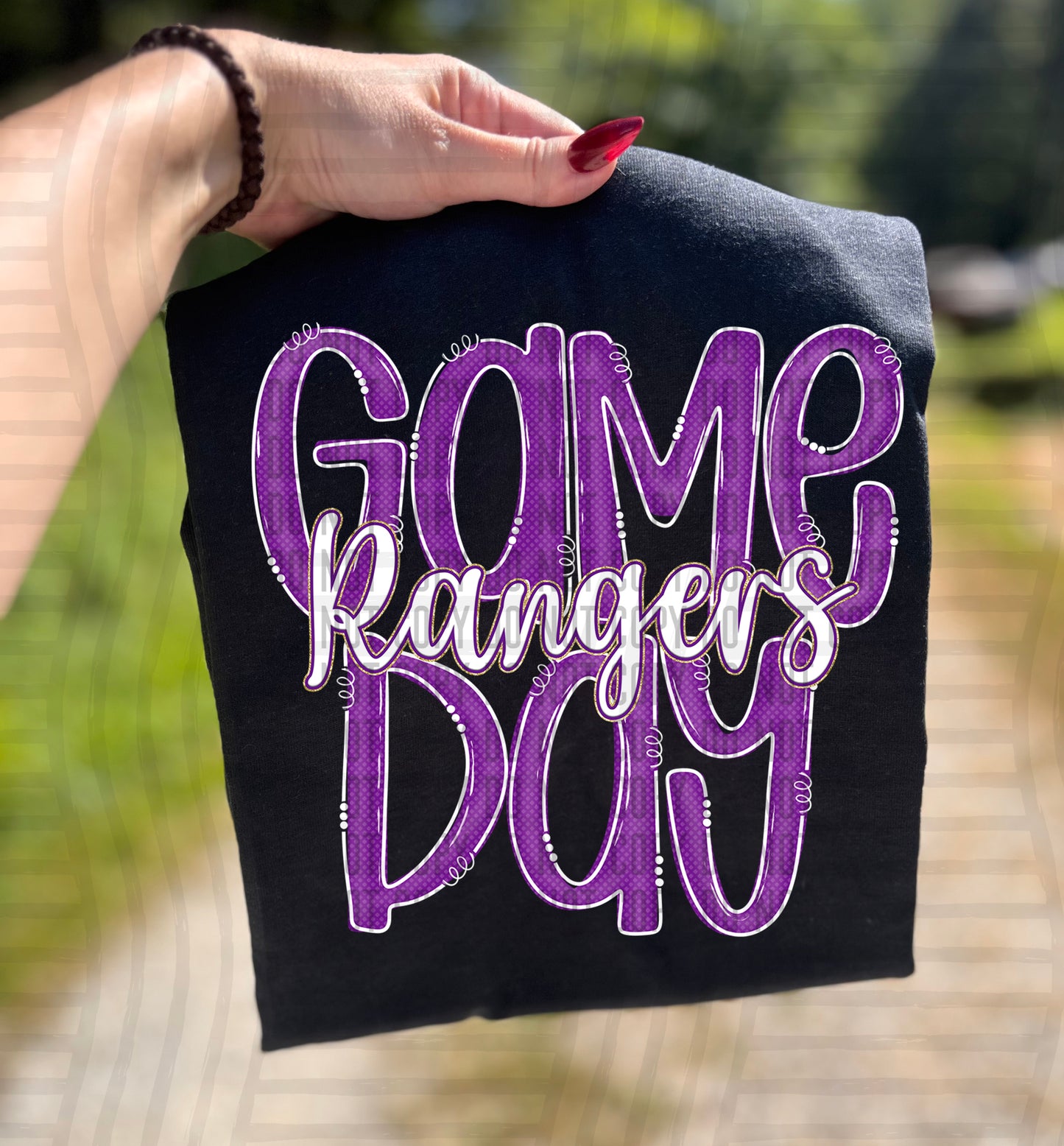 Purple - GAME DAY Doodles - 300 dpi Digital Download