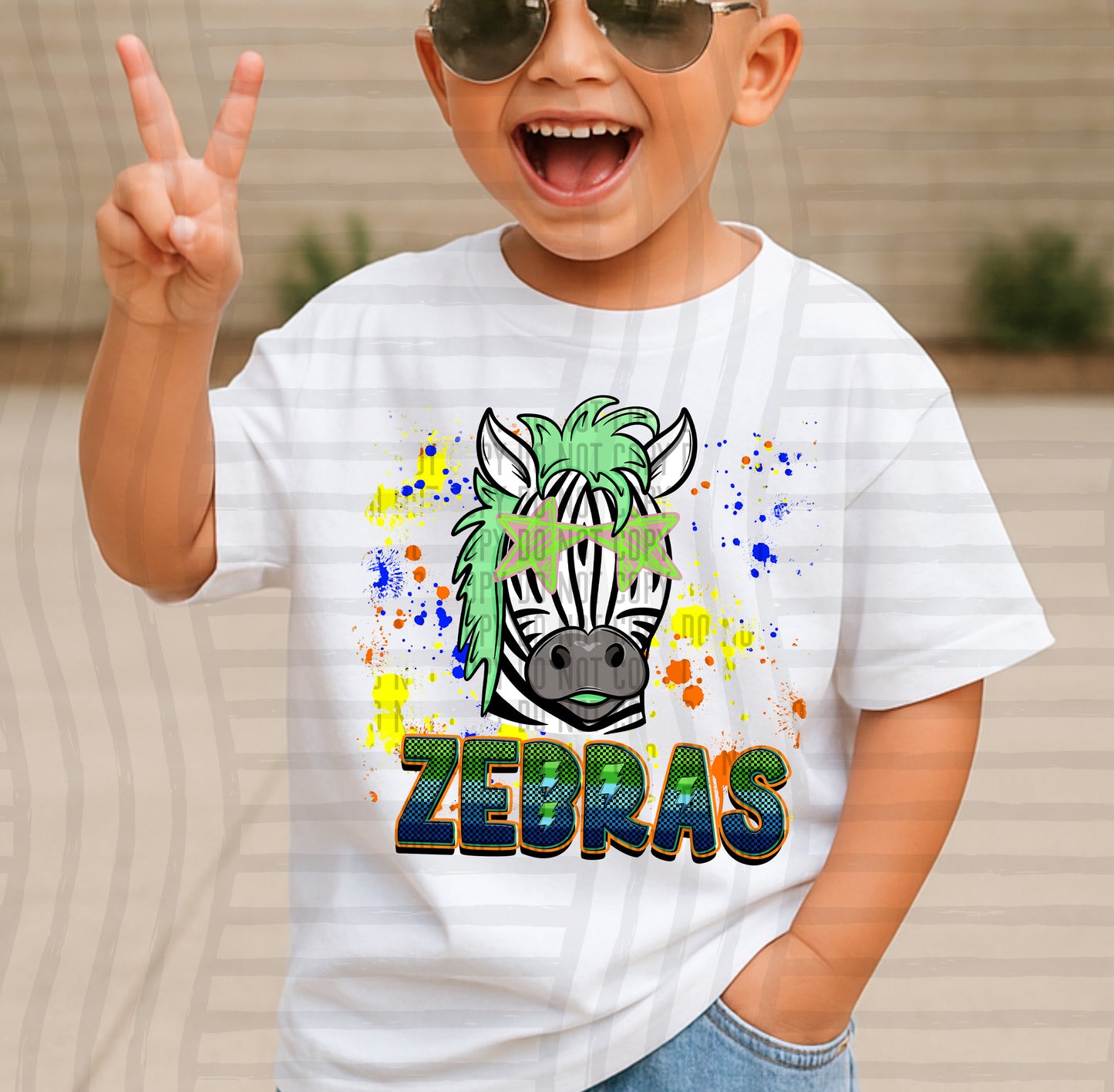 Paint Splatter STARRY EYED mascots blue/green/orange -  Digital Download 300DPI PNG FILE