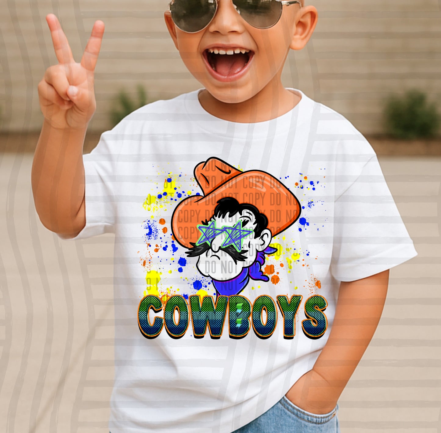 Paint Splatter STARRY EYED mascots blue/green/orange -  Digital Download 300DPI PNG FILE