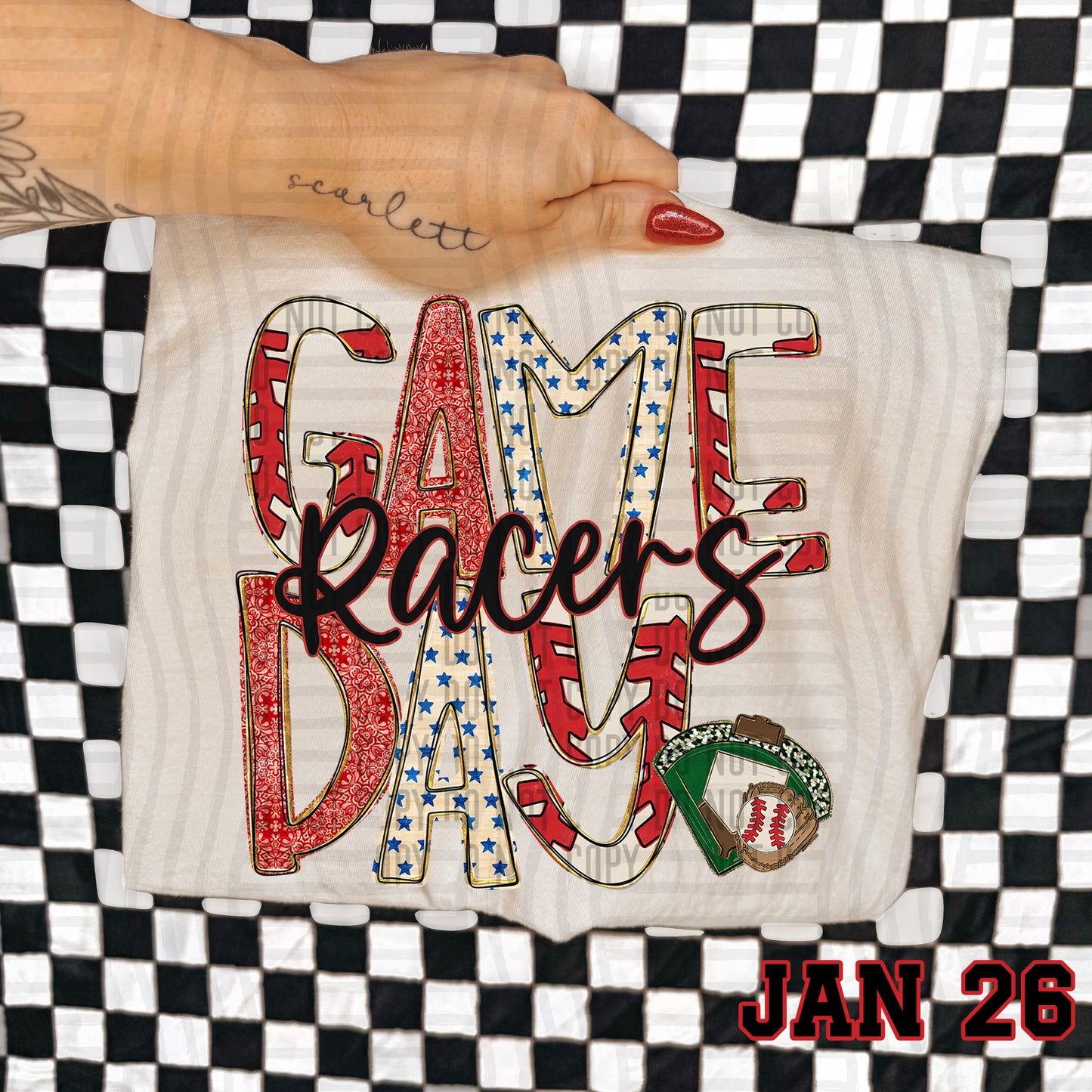 Game Day BASEBALL- Custom + DROPDOWN - 300 DPI digital download