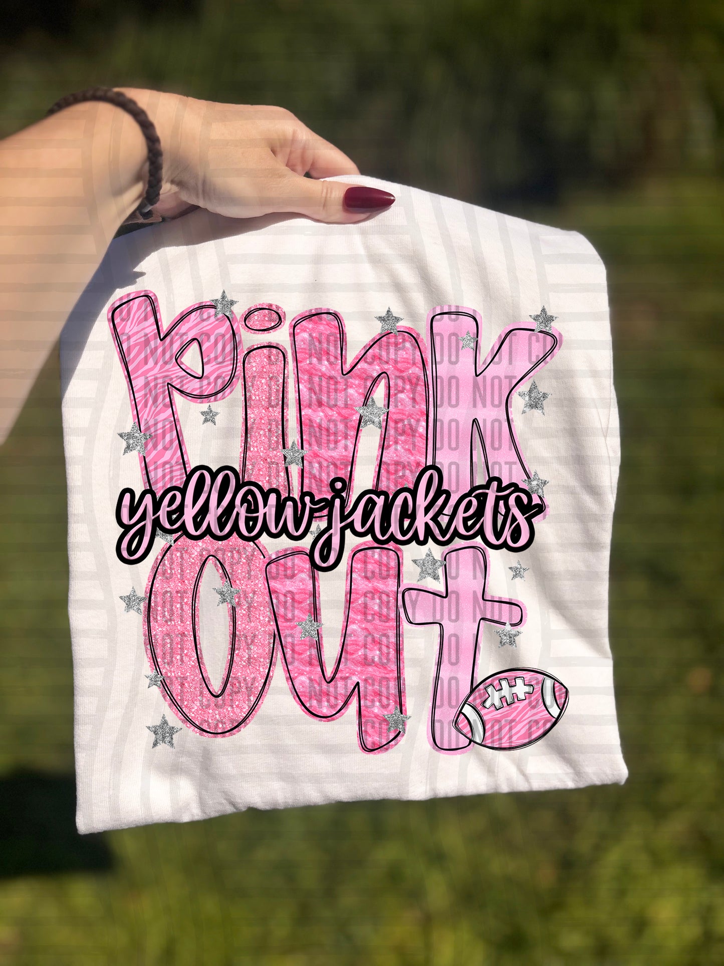 PINK OUT Football + CUSTOM - Dropdown - Digital Download 300DPI PNG FILE