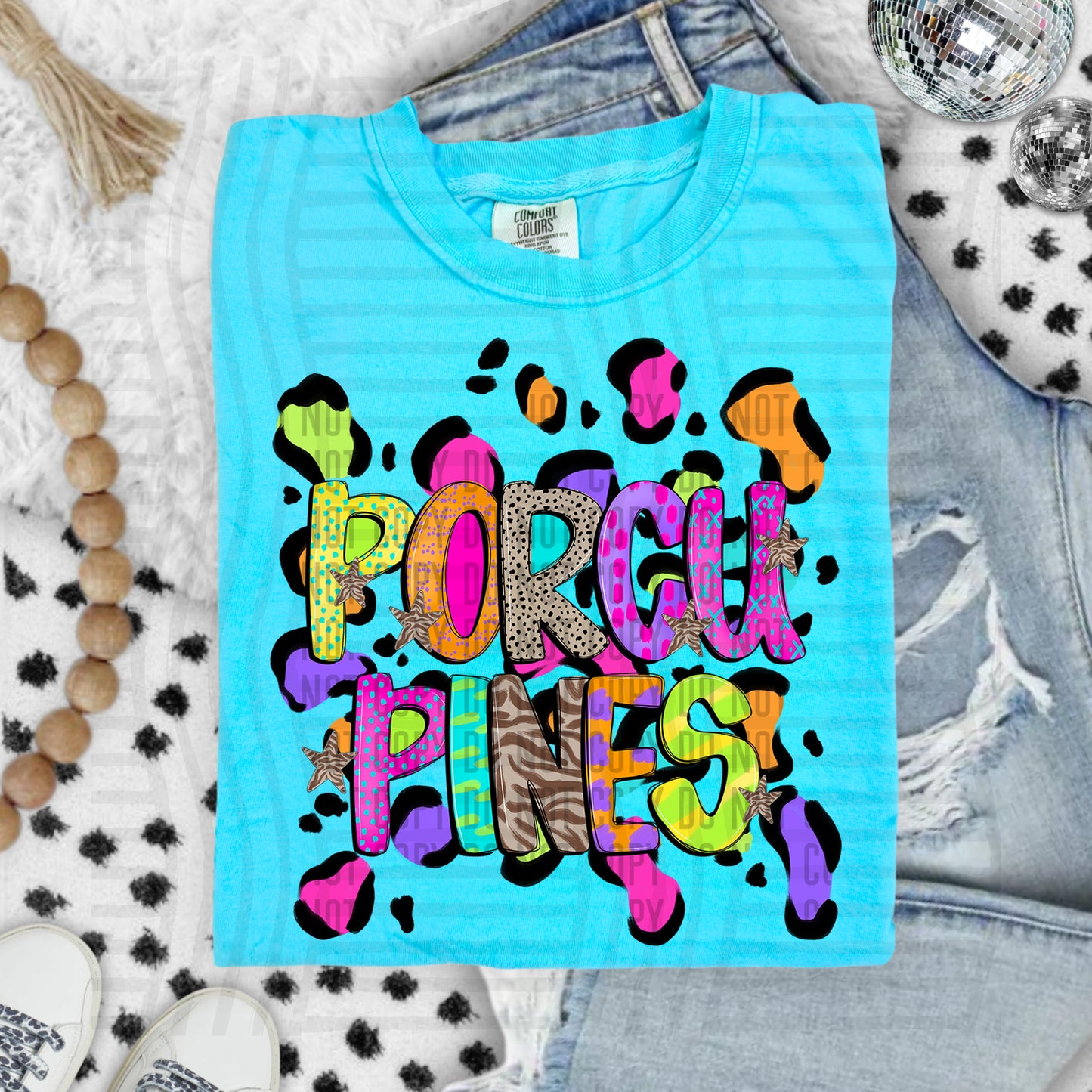 Funky Mix-Up Leopard Spot Mascots - Custom + Dropdown - 300 dpi Digital Download