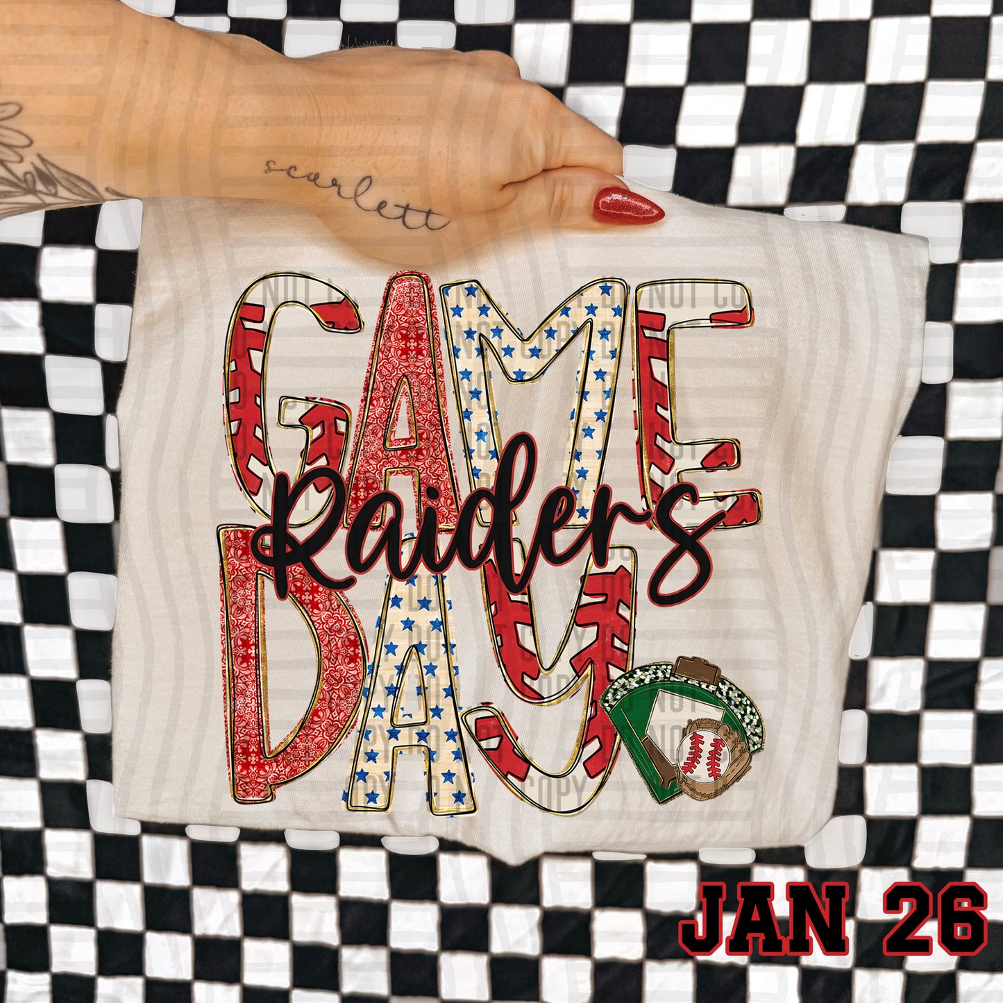 Game Day BASEBALL- Custom + DROPDOWN - 300 DPI digital download