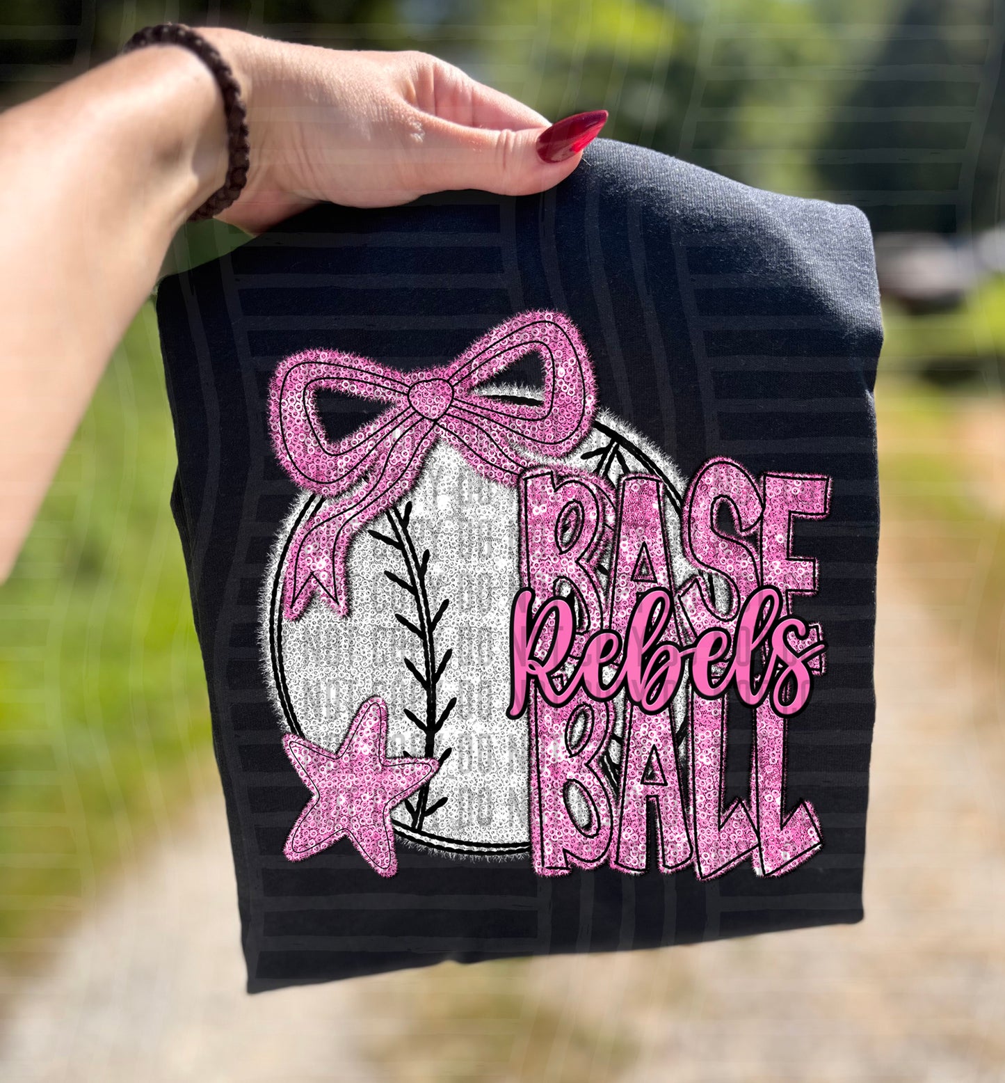 Baseball Mascots - Faux Sequin - Custom + Dropdown - 300 dpi Digital Download